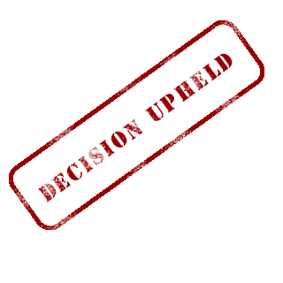 A decision upheld original